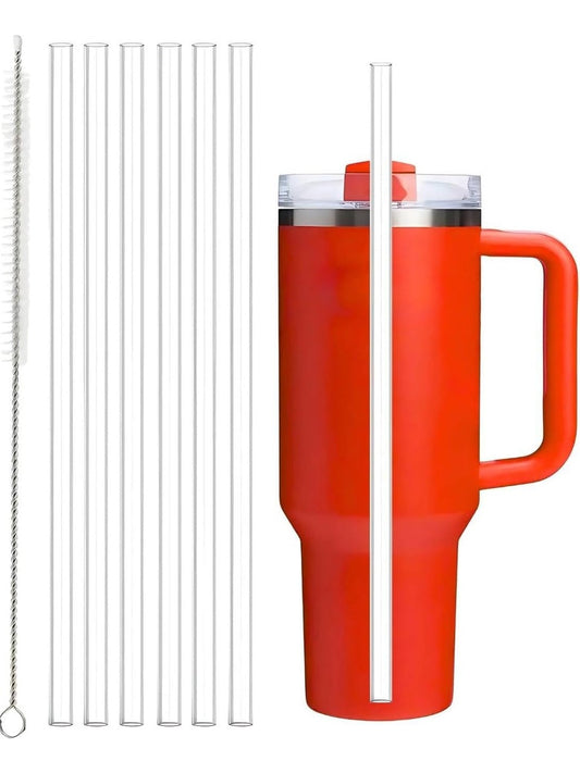 30 cm Tritan Pipet Seti + Fırça | Stanley Quencher Uyumlu | Bpa Free, Yeniden Kullanılabilir, Dayanıklı Içme Pipeti